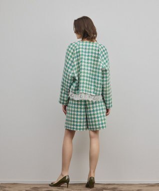 GRACE CONTINENTAL ツイードショートパンツ グリーン