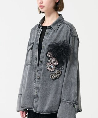 GRACE CONTINENTAL ボリュームカールコサージュ ブラック