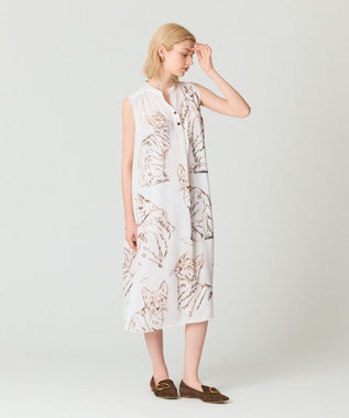 GRACE CONTINENTAL ドローイングキャットワンピース ベージュ