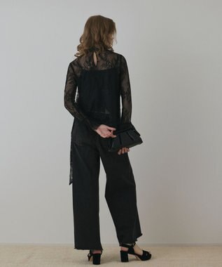 GRACE CONTINENTAL レースボウタイブラウス ブラック