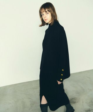 GRACE CONTINENTAL メリノウールニットトップ ブラック