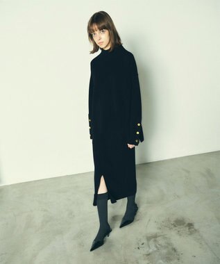 GRACE CONTINENTAL メリノウールニットトップ ブラック