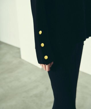 GRACE CONTINENTAL メリノウールニットトップ ブラック