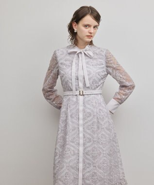 GRACE CONTINENTAL オーナメント刺繍フレアワンピース