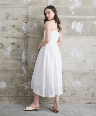 GRACE CONTINENTAL メッシュツイードキャミドレス ホワイト