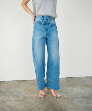 GRACE CONTINENTAL ラップデニムパンツ インディゴ