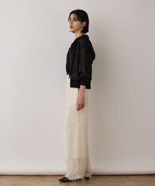 GRACE CONTINENTAL シアーニットパーカー ブラック