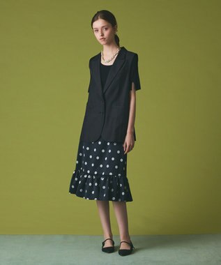 GRACE CONTINENTAL シルクツイルジレ ブラック