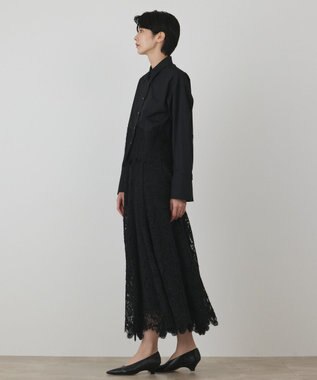 GRACE CONTINENTAL レースヘムシャツ ブラック