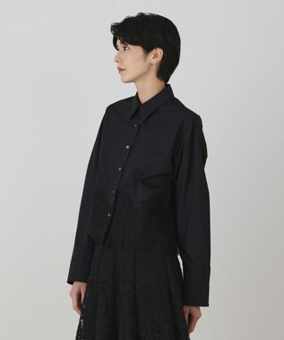 GRACE CONTINENTAL レースヘムシャツ ブラック