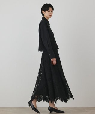 GRACE CONTINENTAL レースヘムシャツ ブラック