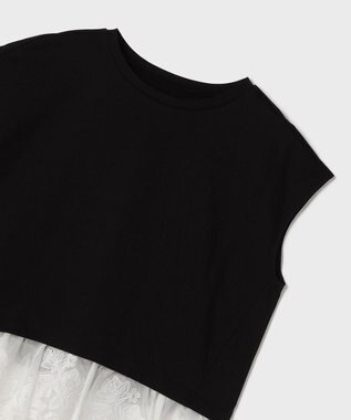 GRACE CONTINENTAL ヘムembカットトップ ブラック
