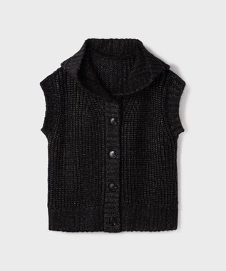 GRACE CONTINENTAL ラメニットベスト ブラック