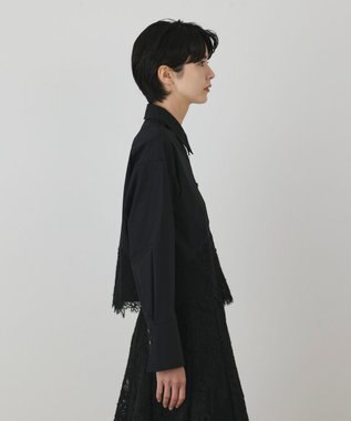 GRACE CONTINENTAL レースヘムシャツ ブラック