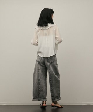 GRACE CONTINENTAL クロップトバレルパンツ ブラック