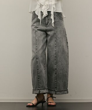 GRACE CONTINENTAL クロップトバレルパンツ ブラック