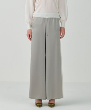 GRACE CONTINENTAL サテンラインイージーパンツ グレー