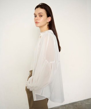 GRACE CONTINENTAL ドルマンボリュームシャツ ホワイト