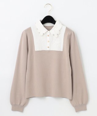 刺繍カラーニットトップ / GRACE CONTINENTAL | GRACE CONTINENTAL