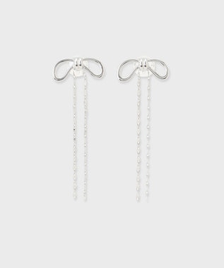 GRACE CONTINENTAL リボンチェーンピアス シルバー