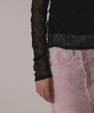 GRACE CONTINENTAL シアーレースカットトップ ブラック