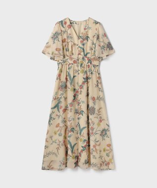 GRACE CONTINENTAL シノワズリプリントワンピース ベージュ