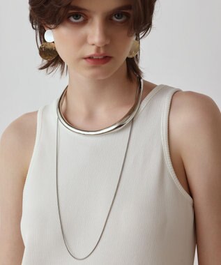 GRACE CONTINENTAL メッシュレイヤードワンピース ホワイト