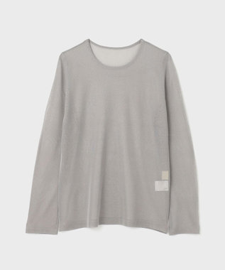 GRACE CONTINENTAL シアークルーニットトップ グレー