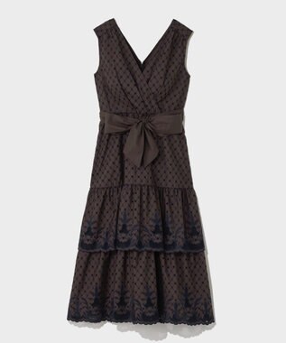 GRACE CONTINENTAL カットワークembドレス ブラウン