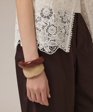 GRACE CONTINENTAL レース刺繍ベスト ホワイト