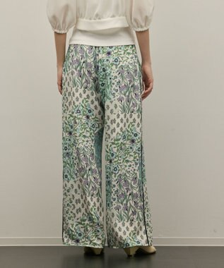 GRACE CONTINENTAL プリントイージーパンツ グリーン