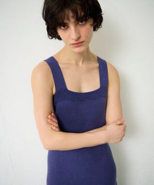 GRACE CONTINENTAL ニットキャミワンピース ブルー