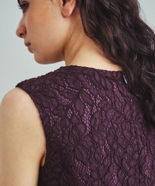 GRACE CONTINENTAL レースタイトドレス ブラウン