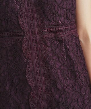 GRACE CONTINENTAL レースタイトドレス ブラウン