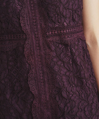 GRACE CONTINENTAL レースタイトドレス ブラウン