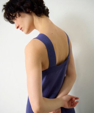 GRACE CONTINENTAL ニットキャミワンピース ブルー