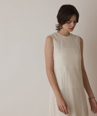 GRACE CONTINENTAL メッシュロングワンピース ホワイト