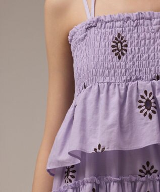 GRACE CONTINENTAL カットワークマキシドレス ラベンダー