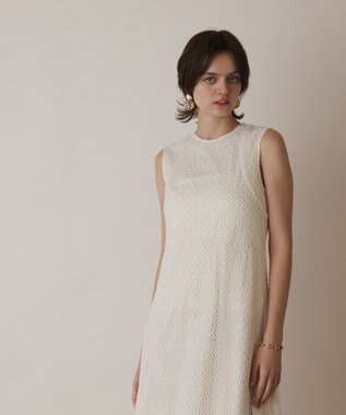GRACE CONTINENTAL メッシュロングワンピース ホワイト