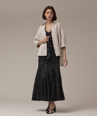 GRACE CONTINENTAL ツイルハーフスリーブシャツ ベージュ