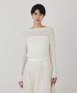 GRACE CONTINENTAL アシメリブニットトップ