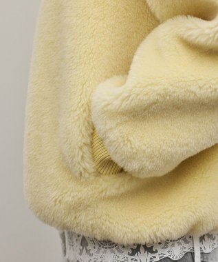 GRACE CONTINENTAL ウールボアスタンドカラージャケット イエロー