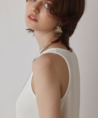 GRACE CONTINENTAL メッシュレイヤードワンピース ホワイト