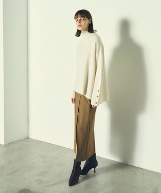 GRACE CONTINENTAL メリノウールニットトップ ホワイト