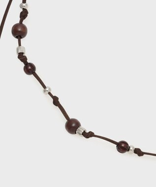 GRACE CONTINENTAL ビーズレザーチョーカー ブラウン