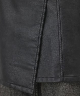 GRACE CONTINENTAL フェイクレザーラップスカート ブラック