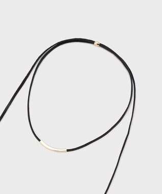 GRACE CONTINENTAL レザーレイヤードチョーカー ブラック