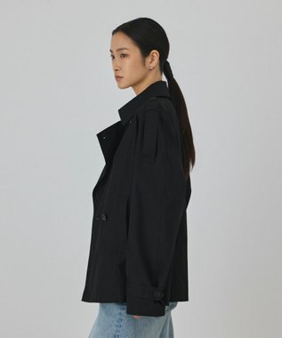GRACE CONTINENTAL オーバーショートトレンチ ブラック
