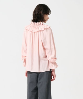 GRACE CONTINENTAL フリルカラーシアーカフタンブラウス ピンク