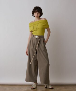 GRACE CONTINENTAL ガチャバックルベルト ブラウン